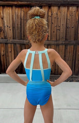 Darcy Cosmic Cyan Leotard - In Stock