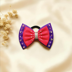 Gardenia Meadow bow to match Blazing Violet